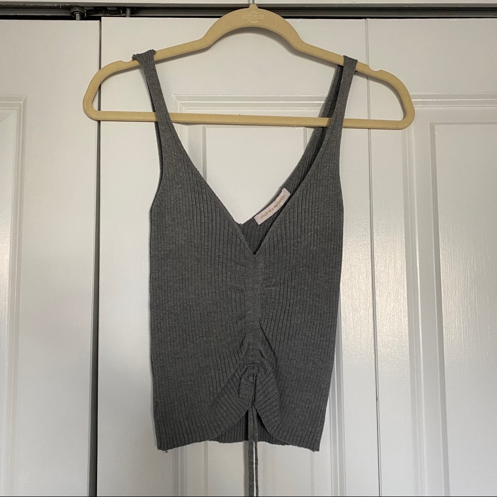 POOKIE & SEBASTIAN KNIT SCRUNCH TANK✨